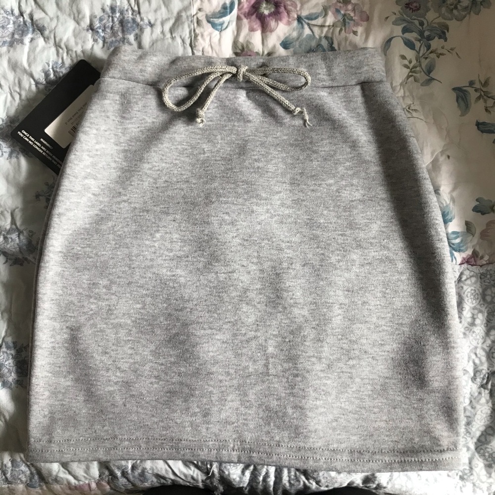 Petite Grey Sweat Skirt